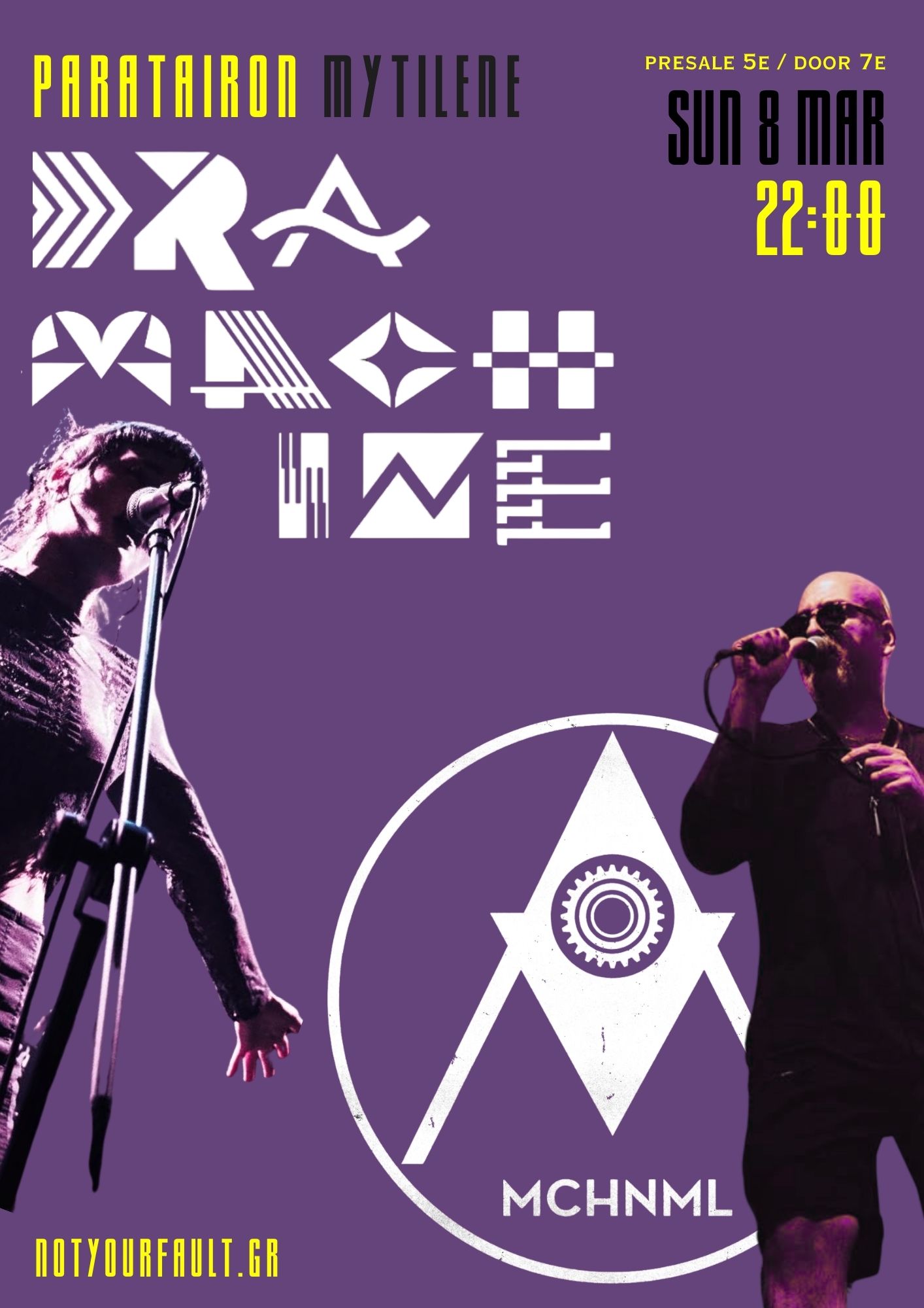 DRAMACHINE MECHANIMAL LIVE POSTER NOTYOURFAULT MYTILENE B