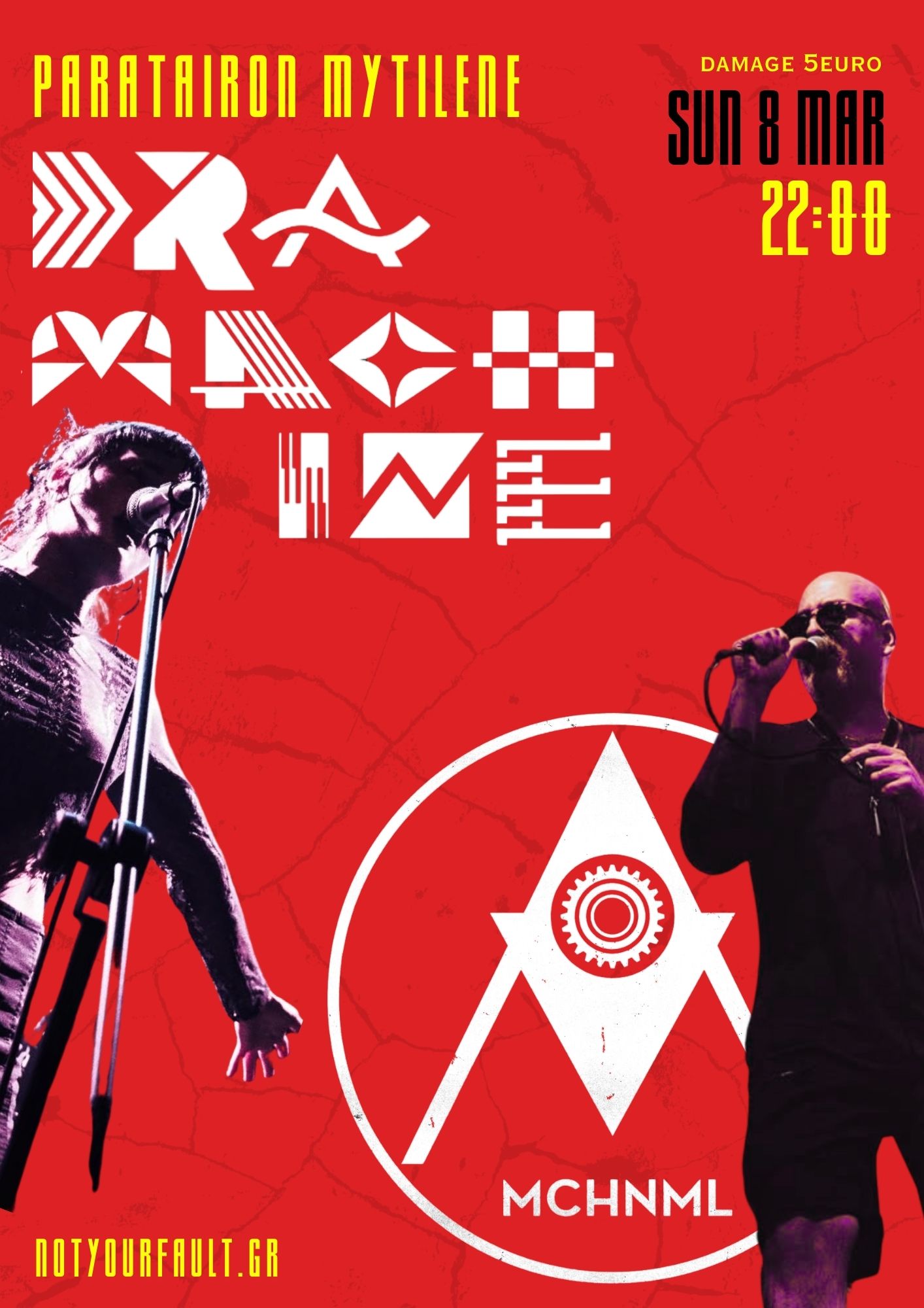 DRAMACHINE MECHANIMAL LIVE POSTER NOTYOURFAULT MYTILENE C